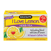 Bigelow Herb Tea Bags I Love Lemon All Natural Caffeine Free Full-Size Picture